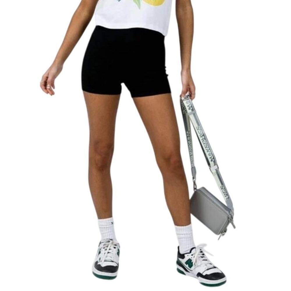Princess Polly High Waisted Bike Short Black Size US 2
